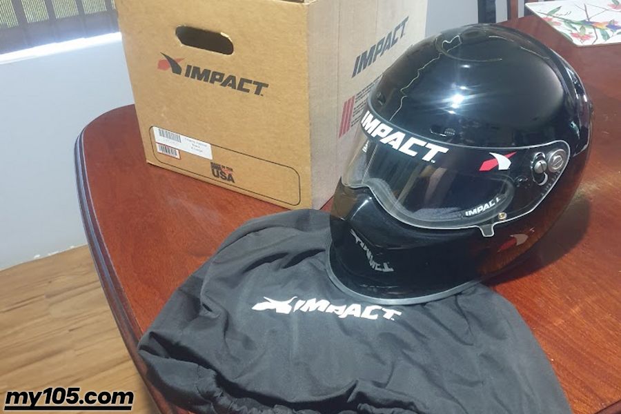 helmet and racing suit