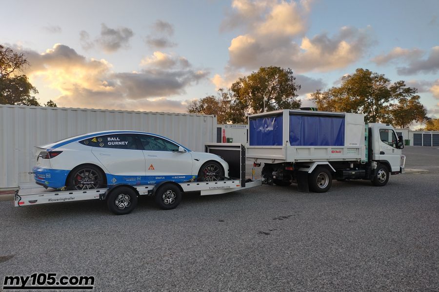 Tesla Rally Car and Charger