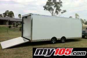 New enclosed racecar trailer