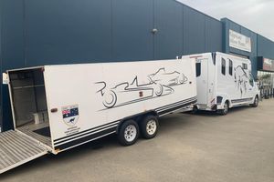 Fully Enclosed Dual Axle Tilt Trailer with Winch