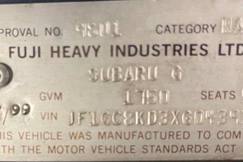 1999 Subaru Impreza WRX Sedan Australian Delivered