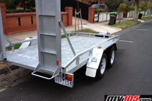 Galvanised tilting car trailer