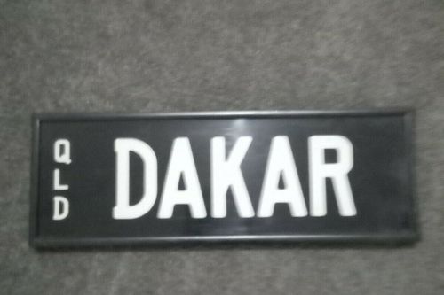 " DAKAR " Personalised Number Plate Qld (May swap)