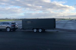 16 foot weatherproof dual axle car trailer